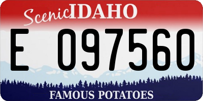 ID license plate E097560