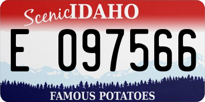 ID license plate E097566