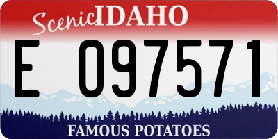 ID license plate E097571