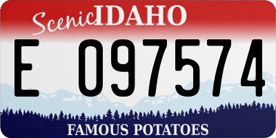 ID license plate E097574