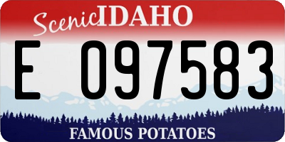 ID license plate E097583