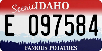 ID license plate E097584