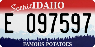 ID license plate E097597