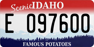 ID license plate E097600