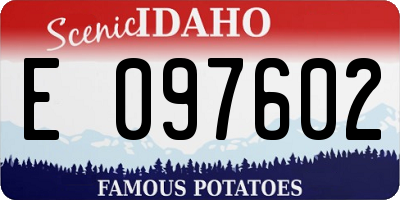 ID license plate E097602