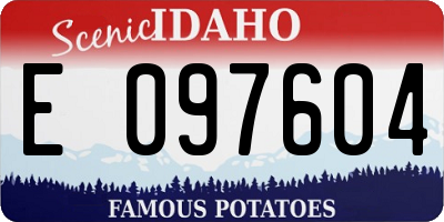 ID license plate E097604