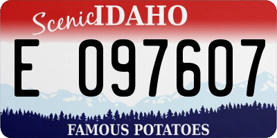 ID license plate E097607