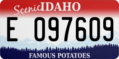 ID license plate E097609