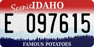 ID license plate E097615