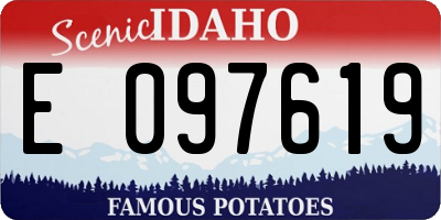 ID license plate E097619