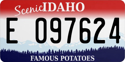 ID license plate E097624