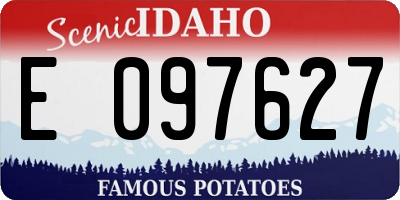 ID license plate E097627