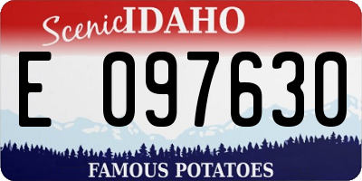 ID license plate E097630