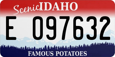 ID license plate E097632