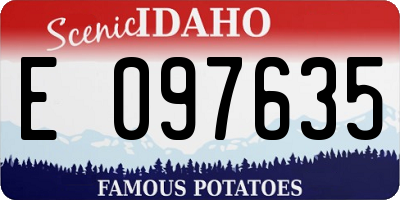 ID license plate E097635