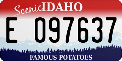 ID license plate E097637
