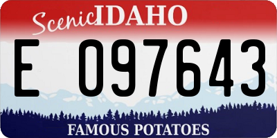 ID license plate E097643