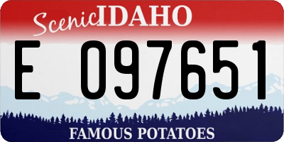 ID license plate E097651