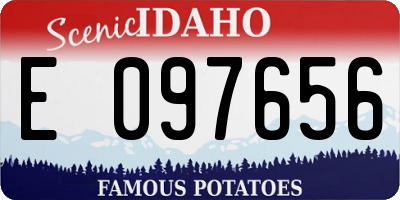ID license plate E097656