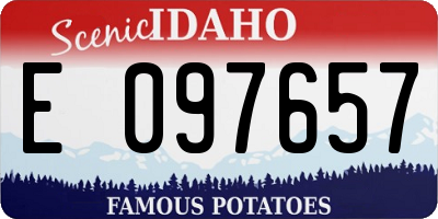 ID license plate E097657