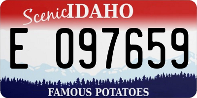 ID license plate E097659