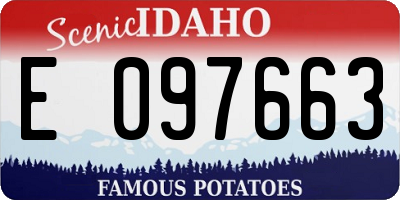 ID license plate E097663