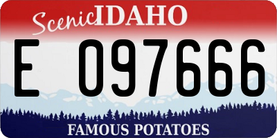 ID license plate E097666