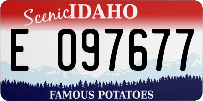 ID license plate E097677