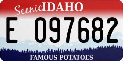ID license plate E097682