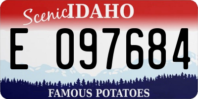 ID license plate E097684