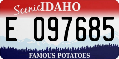 ID license plate E097685