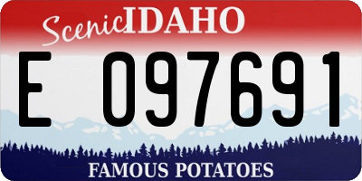 ID license plate E097691