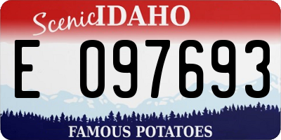 ID license plate E097693