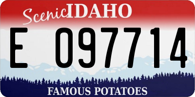ID license plate E097714