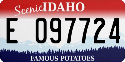 ID license plate E097724