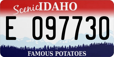 ID license plate E097730
