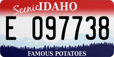 ID license plate E097738