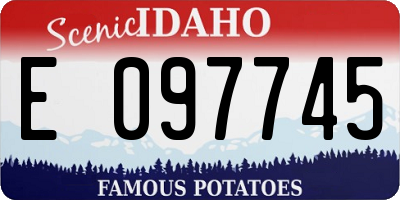 ID license plate E097745