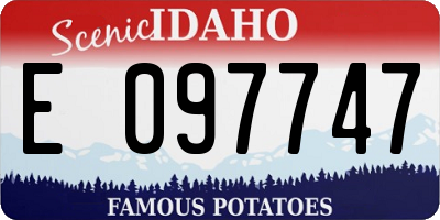 ID license plate E097747