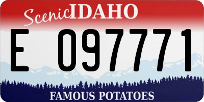 ID license plate E097771