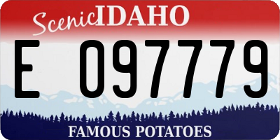 ID license plate E097779
