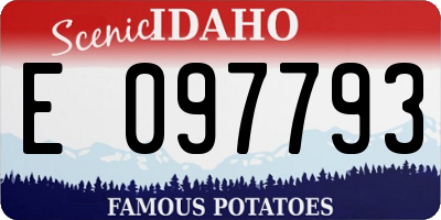 ID license plate E097793