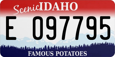 ID license plate E097795