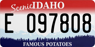 ID license plate E097808