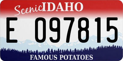 ID license plate E097815