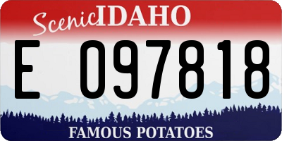ID license plate E097818