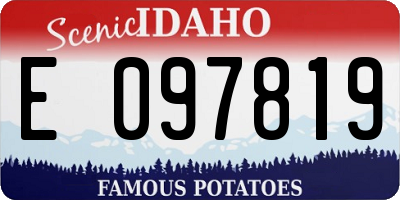 ID license plate E097819