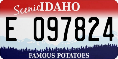 ID license plate E097824