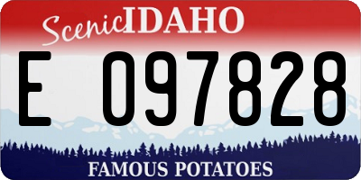 ID license plate E097828