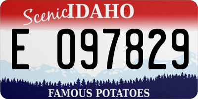 ID license plate E097829
